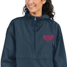 Load image into Gallery viewer, FLO Embroidered Champion Windbreaker Jacket (Hot Pink Edition)