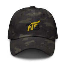 Load image into Gallery viewer, FLO Multicam Dad Cap (Black &amp; Gold Edition)