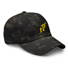 Load image into Gallery viewer, FLO Multicam Dad Cap (Black &amp; Gold Edition)