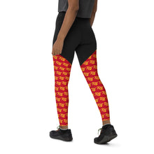 Load image into Gallery viewer, FLO Sports Leggings (Black, Red &amp; Gold Edition)