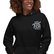 Load image into Gallery viewer, Just FLO With It Hoodie (Embroidered Grey)