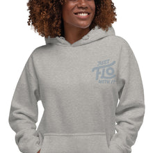 Load image into Gallery viewer, Just FLO With It Hoodie (Embroidered Grey)