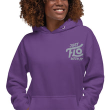 Load image into Gallery viewer, Just FLO With It Hoodie (Embroidered Grey)