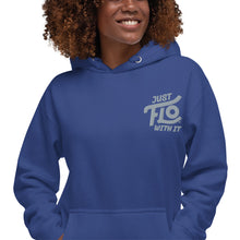 Load image into Gallery viewer, Just FLO With It Hoodie (Embroidered Grey)