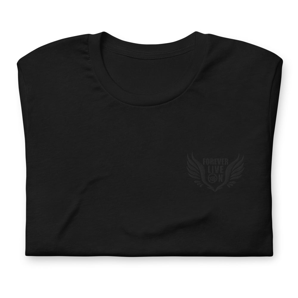 FLO Wings Embroidered T-shirt (Black)