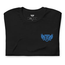 Load image into Gallery viewer, FLO Wings Embroidered T-shirt (Blue Edition)