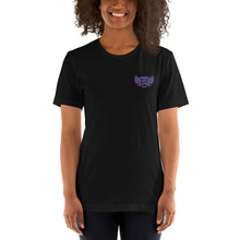 Load image into Gallery viewer, FLO Wings Embroidered T-shirt (Purple Edition)