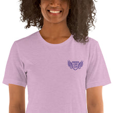 Load image into Gallery viewer, FLO Wings Embroidered T-shirt (Purple Edition)