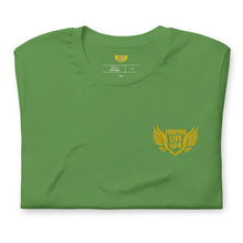 Load image into Gallery viewer, FLO Wings Embroidered T-shirt (Gold Edition)