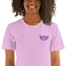 Load image into Gallery viewer, FLO Wings Embroidered T-shirt (Purple Edition)