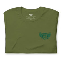 Load image into Gallery viewer, FLO Wings Embroidered T-shirt (Green Edition)