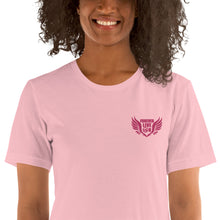 Load image into Gallery viewer, FLO Wings Embroidered T-shirt (Pink)