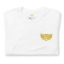 Load image into Gallery viewer, FLO Wings Embroidered T-shirt (Gold Edition)