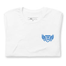 Load image into Gallery viewer, FLO Wings Embroidered T-shirt (Blue Edition)