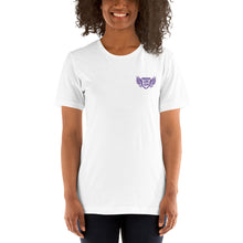 Load image into Gallery viewer, FLO Wings Embroidered T-shirt (Purple Edition)