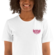 Load image into Gallery viewer, FLO Wings Embroidered T-shirt (Pink)