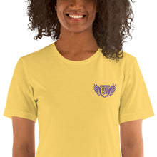 Load image into Gallery viewer, FLO Wings Embroidered T-shirt (Purple Edition)