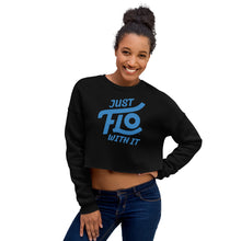 Load image into Gallery viewer, Just Flo With It Crop Sweatshirt (Blue)