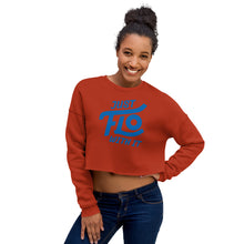 Load image into Gallery viewer, Just Flo With It Crop Sweatshirt (Blue)