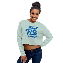 Load image into Gallery viewer, Just Flo With It Crop Sweatshirt (Blue)
