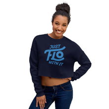 Load image into Gallery viewer, Just Flo With It Crop Sweatshirt (Blue)