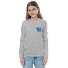 Load image into Gallery viewer, FLO Youth Long Sleeve Tee (Embroidered Aqua/Teal)