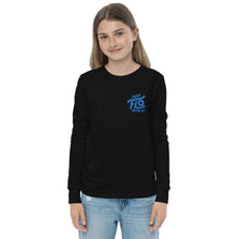 Load image into Gallery viewer, FLO Youth Long Sleeve Tee (Embroidered Aqua/Teal)