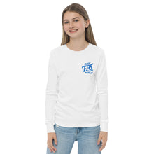 Load image into Gallery viewer, FLO Youth Long Sleeve Tee (Embroidered Aqua/Teal)