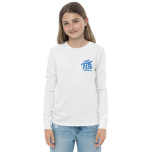 Load image into Gallery viewer, FLO Youth Long Sleeve Tee (Embroidered Aqua/Teal)